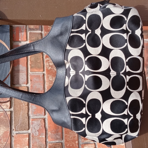 COACH SIGNATURE C PRINT BAG/PURSE/TOTE/ SHOULDER BAG - Picture 6 of 15